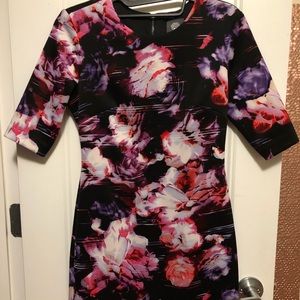 Floral Mini Vince Dress with Back Zip